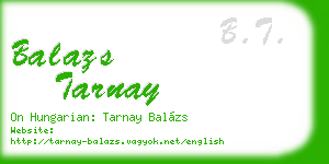 balazs tarnay business card